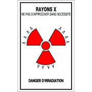 Panneau Rayons X Danger d’Irradiation – Signalisation Zone Radioactive – Plastique Rigide Durable