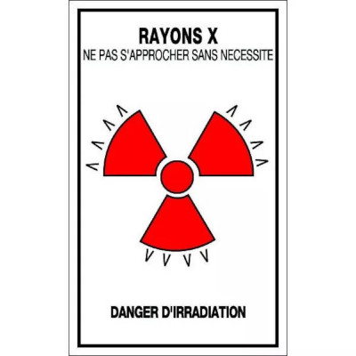 Panneau Rayons X Danger d’Irradiation – Signalisation Zone Radioactive – Plastique Rigide Durable