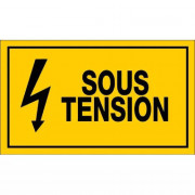 Panneau Sous Tension – Signalisation Danger Électrique – Plastique Rigide Résistant