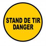 Panneau Stand de Tir Danger – Signalisation de Sécurité Tir – Plastique Rigide Résistant