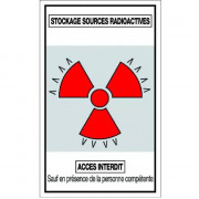 Panneau Stockage Sources Radioactives Accès Interdit – Signalisation Sécurité – Plastique Rigide Dur