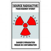 Panneau Stockage Sources Radioactives Franchissement Interdit – Danger d’Irradiation et Contaminatio