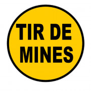 Panneau Tir de Mines – Signalisation de Danger Explosif – Plastique Rigide Résistant
