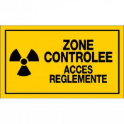 Panneau Zone Contrôlée Accès Réglementé – Signalisation Sécurité Industrielle – Plastique Rigide Dur