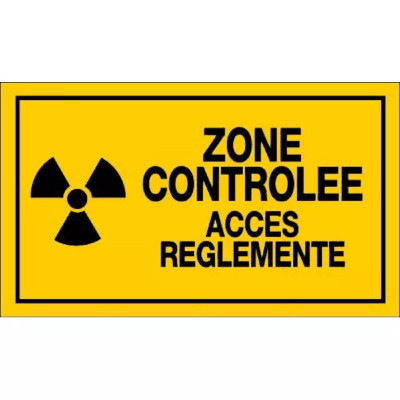 Panneau Zone Contrôlée Accès Réglementé – Signalisation Sécurité Industrielle – Plastique Rigide Dur