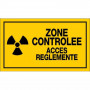 Panneau Zone Contrôlée Accès Réglementé – Signalisation Sécurité Industrielle – Plastique Rigide Dur