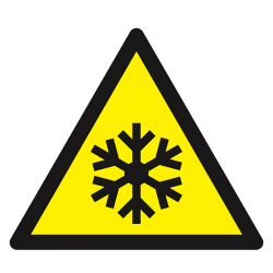 Signaux de danger  "Danger, basses temperatures cond° de gel "