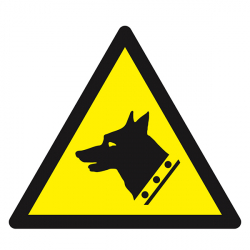 Signaux de danger  "Danger, chien de garde"