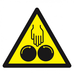 Signaux de danger "Danger d'écrasement sous cylindre"