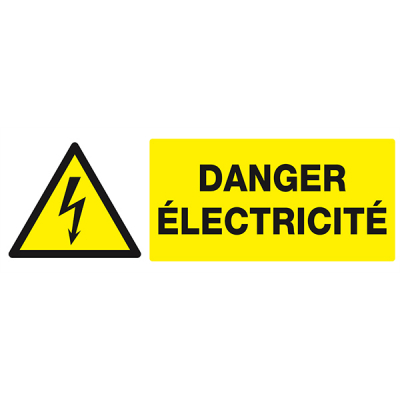 Signaux de danger  "Danger, électricité"