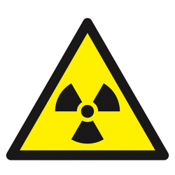 Signaux de danger  "Danger mat. radioactives//rad° ionisantes"