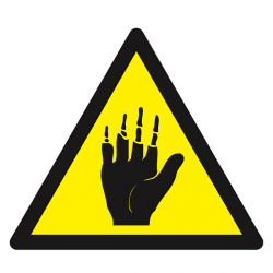 Signaux de danger  "Danger produit corrosif pour les mains "