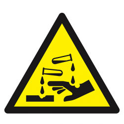 Signaux de danger  "Danger, substances corrosives"