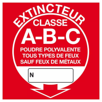 Extincteur Classe A-B-C – Équipement de Lutte contre l’Incendie – Conforme ISO 7010 et Ultra Résista