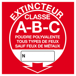 EXTINCTEUR CLASSE A-B-C