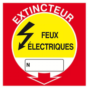Extincteur pour Feux Électriques – Équipement Sécurité Incendie – Conforme ISO 7010 et Durable