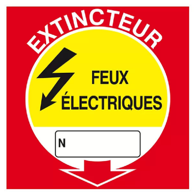Extincteur pour Feux Électriques – Équipement Sécurité Incendie – Conforme ISO 7010 et Durable