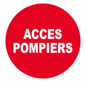 Panneau Accès Pompiers – Signal de Sécurité – Conforme ISO 7010
