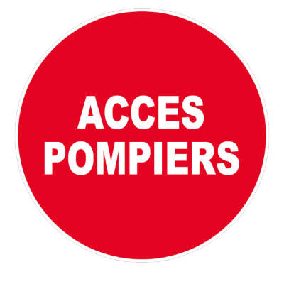 Panneau Accès Pompiers – Signal de Sécurité – Conforme ISO 7010