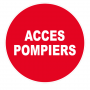 Panneau Accès Pompiers – Signal de Sécurité – Conforme ISO 7010