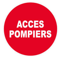 Panneau Accès Pompiers – Signal de Sécurité – Conforme ISO 7010