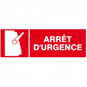 Panneau Arrêt d’Urgence – Signalétique Sécurité Incendie – Conforme ISO 7010 et Durable