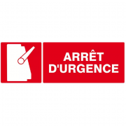 Panneau Arrêt d’Urgence – Signalétique Sécurité Incendie – Conforme ISO 7010 et Durable