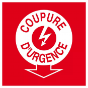 Panneau Coupure d’Électricité d’Urgence – Signal Sécurité Incendie – Conforme ISO 7010 et Ultra Rési