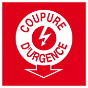 Panneau Coupure d’Électricité d’Urgence – Signal Sécurité Incendie – Conforme ISO 7010 et Ultra Rési