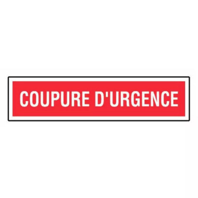 Panneau Coupure d’Urgence – Signalétique Sécurité Électrique – Résistant et Conforme Normes