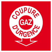 Panneau Coupure Gaz d’Urgence – Signal Sécurité Incendie – Conforme Norme ISO 7010 et Ultra Résistan
