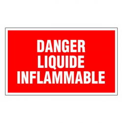 Panneau danger liquide inflammable