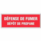 Panneau Défense de Fumer Dépôt de Propane – Signalétique Sécurité – Résistant et Conforme Normes
