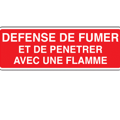 Panneau Défense de Fumer et de Pénétrer avec une Flamme – Signalétique Sécurité – Résistant et Confo