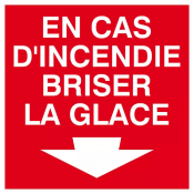 Panneau En Cas d’Incendie Briser la Glace – Signal Sécurité Incendie – Conforme ISO 7010 et Résistan