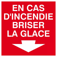 Panneau En Cas d’Incendie Briser la Glace – Signal Sécurité Incendie – Conforme ISO 7010 et Résistan