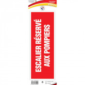 Panneau Escalier Réservé aux Pompiers – Signalétique Sécurité – Résistant et Conforme