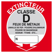 Panneau Extincteur Classe D – Signal de Lutte contre l’Incendie – Conforme ISO 7010 et Résistant