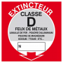 Panneau Extincteur Classe D – Signal de Lutte contre l’Incendie – Conforme ISO 7010 et Résistant
