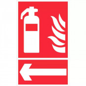 Panneau Extincteur Flèche à Gauche – Signalétique Incendie ISO 7010