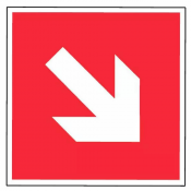 Panneau Flèche en Bas – Signalétique Directionnelle – Conforme ISO 7010