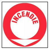 Panneau Incendie + Flèche Directionnelle – Signalétique ISO 7010