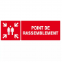 Panneau Point de Rassemblement Incendie – Sécurité Évacuation – Conforme ISO 7010