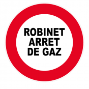 Panneau Robinet Arrêt de Gaz – Signal Sécurité – Conforme ISO 7010
