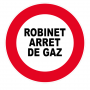 Panneau Robinet Arrêt de Gaz – Signal Sécurité – Conforme ISO 7010