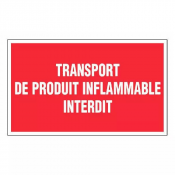 Panneau Transport de Produit Inflammable Interdit – Signalétique Sécurité – Résistant et Conforme No