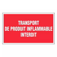 Panneau Transport de Produit Inflammable Interdit – Signalétique Sécurité – Résistant et Conforme No