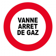 Panneau Vanne Arrêt de Gaz – Signal Sécurité Gaz – Conforme ISO 7010