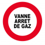 Panneau Vanne Arrêt de Gaz – Signal Sécurité Gaz – Conforme ISO 7010