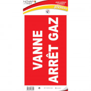 Panneau Vanne Arrêt Gaz – Signalétique Sécurité Industrielle – Résistant et Conforme Normes